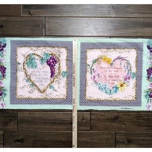 1/2 yard Daisy Kingdom  "I am the Vine" Cotton Fabric Panel Karla Dornacher sew